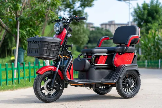 Scooter Elétrica 3 Rodas Triciclo Motocicleta para Passageiros Adultos em Barato