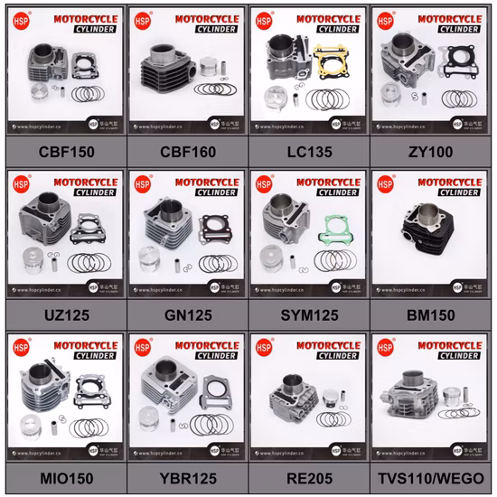 YAMAHA/Honda/Suzuki/Bajaj/Tvs/Scooter/Dirt Bike Moto Peças para 50cc 70cc 100cc 110cc 125cc 150cc 200cc Kit Cilindro Da Motocicleta Peças Sobressalentes